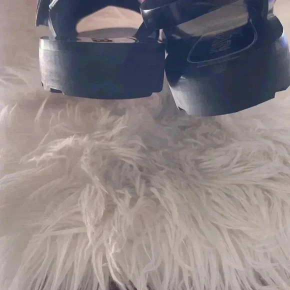 NEW Kenzo Spell-out Sandals Black Sling-back Large Buckle EU 37 US 6.5/7 - Picture 12 of 13